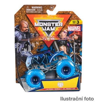 MONSTER JAM - zbirateljski kovinski model Monster Truck, Marvel, asorti, 1:64
