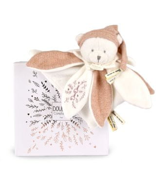 DouDou ET Compagnie Doudou Darilni set Plišast medvedek s klobukom 25 cm roza