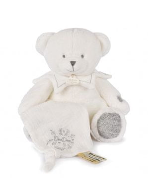 DouDou ET Compagnie Doudou Darilni set Medvedek z odejo 30 cm sive barve