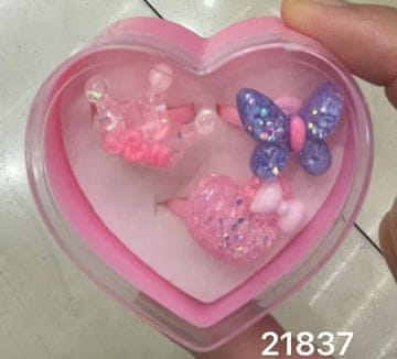 Prstan z bleščicami 3 kosi