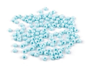 Kapljice iz plastičnih kroglic, imitacija rokajla 4,7x5,3 mm - modre (10 g)
