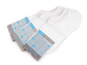 Bombažne nogavice Emi Ross unisex - (velikost 43-46) bele (3 pari)