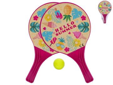 Palice za plažo 37,5 cm roza 2 kosa z žogo 4 cm