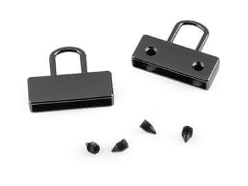 Kovinski zaključek za trakove širine 20 mm - črn nikelj (20 kosov)