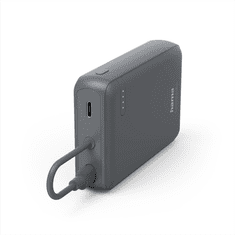 Hama Travel, powerbank 10000 mAh, 3 A, izhod: 2x USB-C, z integriranim kablom