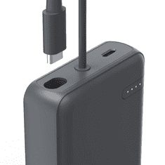 Hama Travel, powerbank 10000 mAh, 3 A, izhod: 2x USB-C, z integriranim kablom