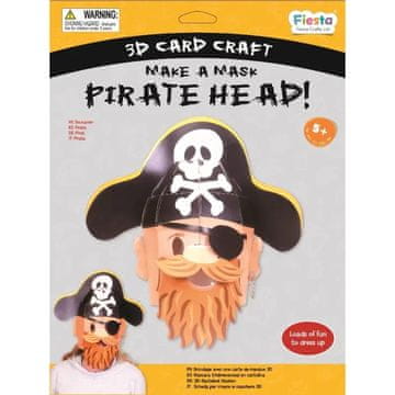 Fiesta Crafts Ustvarjalni set 3D maska Pirat