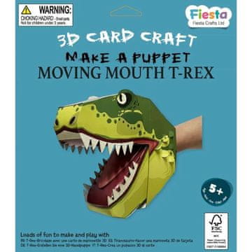 Fiesta Crafts Ustvarjalni set 3D lutka T. rex