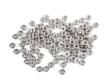 Plastične okrogle kroglice Ø6 mm kovinske - srebrne (10 g)