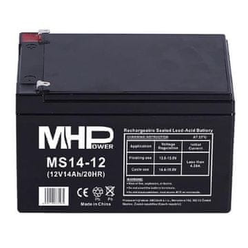 Baterija MHPower MS14-12 VRLA AGM 12V/14Ah, Faston F2
