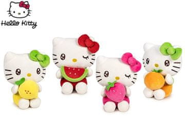 Hello Kitty plišasta 16 cm sedeča s sadjem