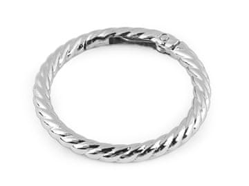 Okrasna okrogla karabinka Ø38 mm - nikelj (10 kosov)