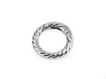 Okrasna okrogla karabinka Ø20 mm - nikelj