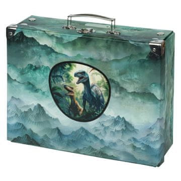 BAAGL Zložljiv šolski kovček Dino s priborom