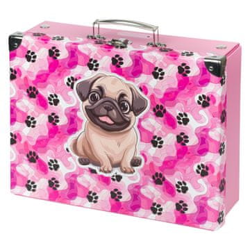 BAAGL Zložljiv šolski kovček Paws s priborom