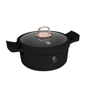 Kozarec s titanovo površino in pokrovom 24 cm Black Rose Collection BH-1457