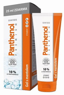 Pantenol 10% Swiss Premium gel z mentolom 100+25 ml