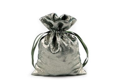 Darilna vrečka s kovinskim učinkom 13x18 cm - zelena (10 kosov)