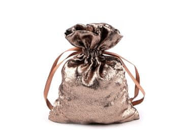 Darilna vrečka s kovinskim učinkom 13x18 cm - bakrena temna