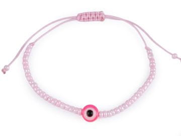 Zapestnica shamballa Alahovo oko - roza sveto.