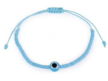 Zapestnica shamballa Alahovo oko - modra lazurna