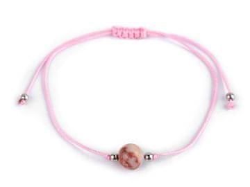 Zapestnica shamballa z imitacijo minerala - roza st.
