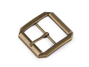 Kovinska pasna spona / pasna spona, luknja 30 mm - stara medenina