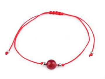 Zapestnica shamballa mineralna kroglica - karneol