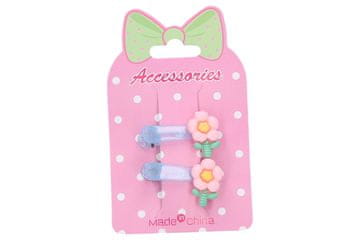 Sponka za lase cvet oranžne barve 2 kosa