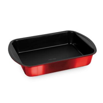 Pekač s titanovo površino 40x28,5 cm Burgundija Metallic Line BH-8682