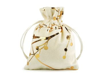 Darilna vrečka 10x13 cm žamet, kovinske vejice