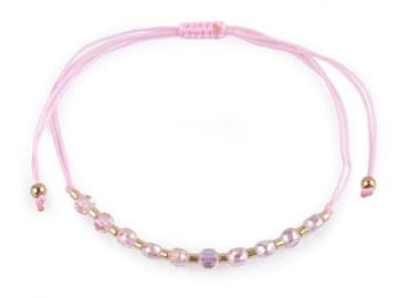 Zapestnica iz brušenih kroglic shamballa z AB učinkom - roza most holy AB