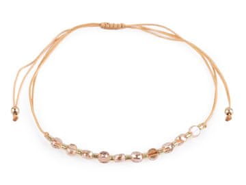 Zapestnica iz kroglic shamballa z AB učinkom - zlata AB