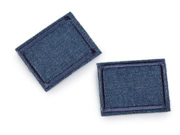 Likalni obliži za popravilo lukenj v kavbojkah 3x4 cm - modra delta (10 kosov)