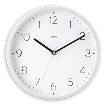 Hama Menorca, stenska ura z radijskim signalom, 25 cm, bela