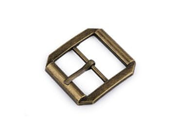 Kovinska pasna spona / pasna spona, luknja 25 mm - stara medenina
