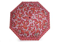 Ženski zložljivi dežnik - rdeč