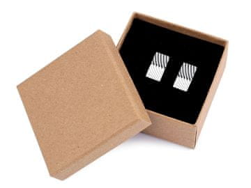 Manšetne gumbe v darilni škatlici - platina