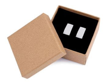 Manšetne gumbe v darilni škatlici - platina