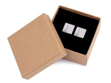 Manšetne gumbe v darilni škatlici - platina