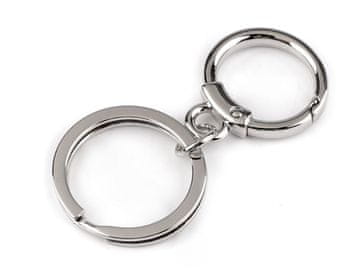 Kovinska karabinka z obeskom za ključe - nikelj