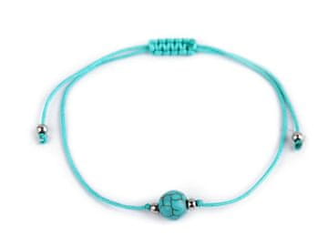 Zapestnica shamballa z imitacijo minerala - turkiz st.