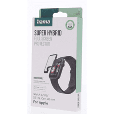 Hama Super Hybrid, zaščita zaslona za Apple Watch 4/5/6/SE 1st Gen/SE 2nd Gen, 40 mm, trpežna