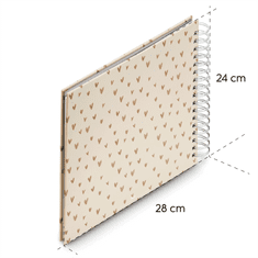 Hama album classic spirala LOVELY 28x24 cm, 50 strani, bež