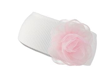 Bombažni naglavni trak za dojenčka z dekoracijo - Off White flower