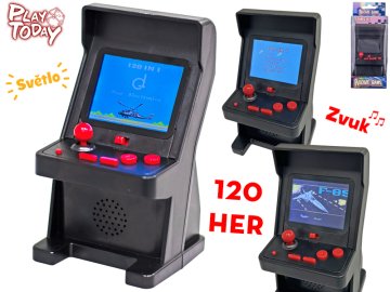 Igraj se danes 13 cm igralna konzola na baterije z barvnim zaslonom 120 iger s svetlobo in zvokom