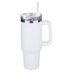 Alpina Termo skodelica z dvojno steno iz nerjavečega jekla, 1,2 l, bela