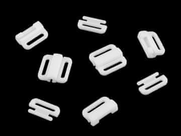 Zapirala za kopalke širine 10 mm iz plastike - bela (20 parov)