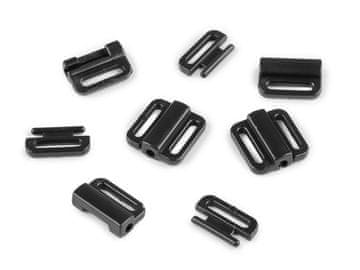 Zapirala za kopalke širine 10 mm iz plastike - črna (5 parov)