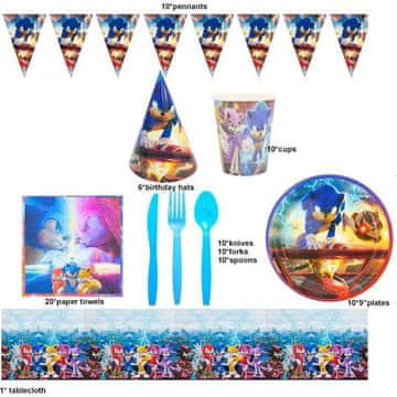 Komplet za zabavo z ježkom Sonicom - Cakesicq